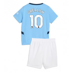 Billiga Manchester City Jack Grealish #10 Hemmatröja Barn 2024-25 Kortärmad (+ Korta byxor)